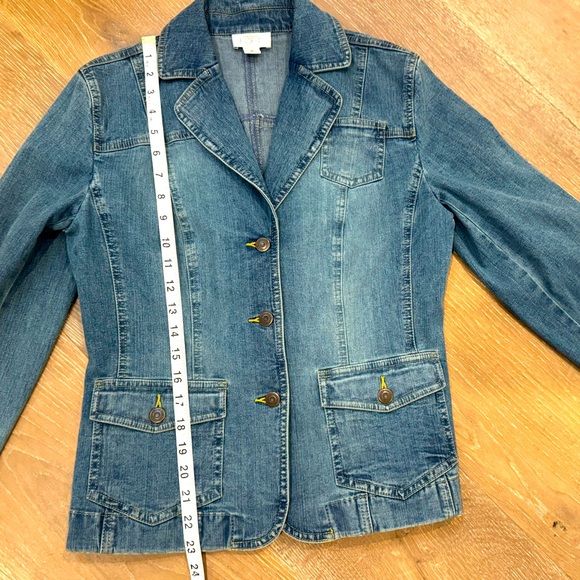 Ann Taylor Loft Denim Blazer Size 6 - Picture 3 of 7